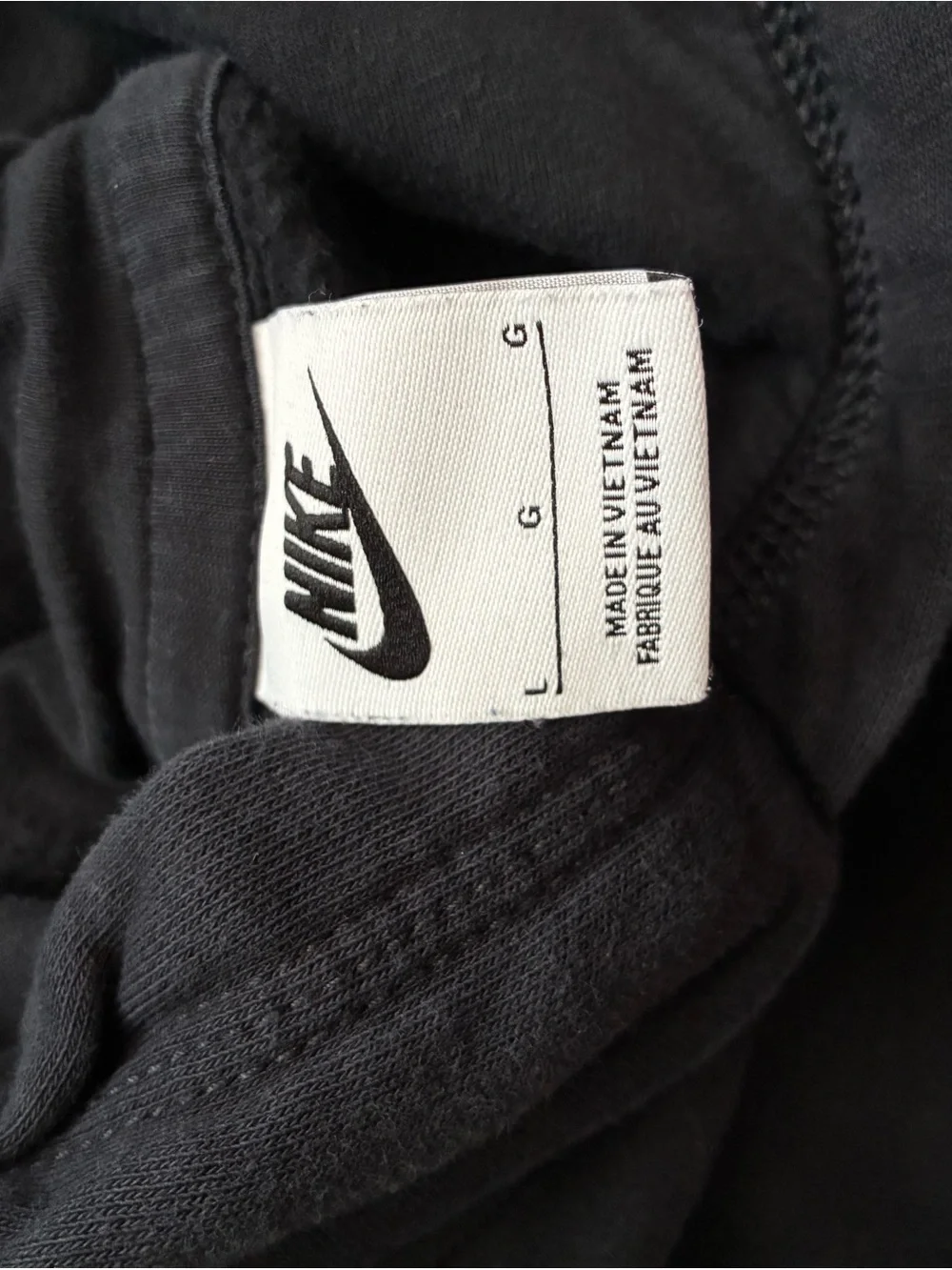 Nike Black Hoodie with White Swoosh Logo